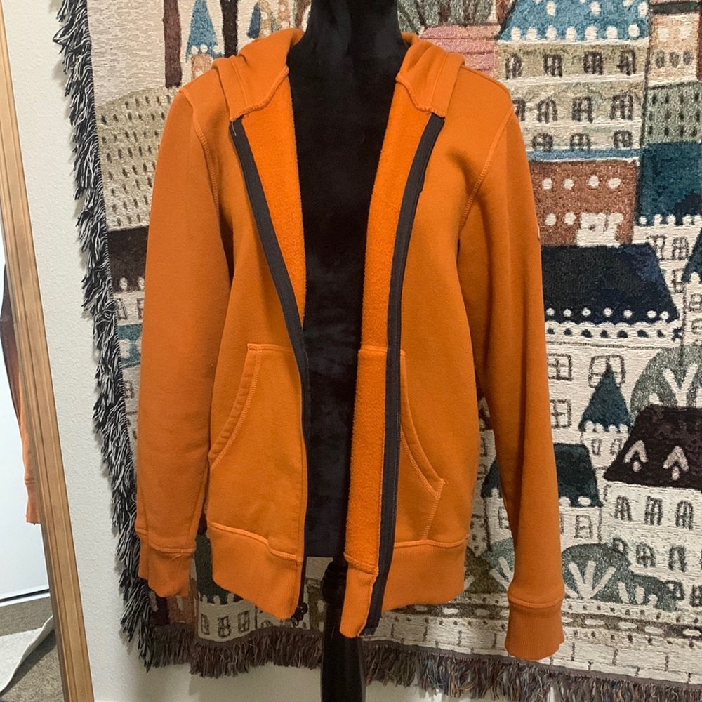 Orange REI oversized zip up sweater!